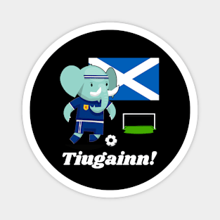 ⚽ Scotland Football, Elephant Scores Goal, Tiugainn! Team Spirit Magnet